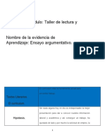 Tarea Ensayo Argumentativo.