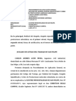 Demanda Carlos Achu Contra Municipalidad de San Felipe Despido Injustificado