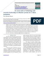 Effects of Intangible Assets Such As Technology and Assertive Leadership On Efficient Systems in A Cuban Institution