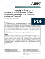 Maniobras Deglutorias Utilizadas en El Tratamiento de La Disfagia Orofaríngea