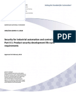 Security For Industrial Automation and Control Systems Part 4-1: Product Security Development Life-Cycle Requirements