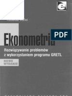 Ekonometria - Rozwiazywanie - Problemow - Z - Wykorzystaniem - Programu - GRETL - T. Kufel