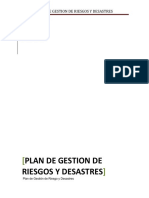 Plan Gestion Del Riesgo y Desastres