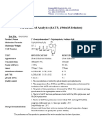 Certificate of Analysis Template For Chemical