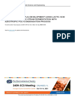 Poly Lactic Acid (Pla) Development Using Lactic Acid Product From Rice Straw Fermentation With Azeotropic Polycondensation Process