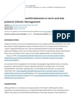 Unconjugated Hyperbilirubinemia in Term and Late Preterm Infants - Management - UpToDate