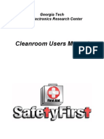 Cleanroom Users Manual: Georgia Tech Microelectronics Research Center