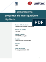 Karl Gutierrez - 31121344 - Definición Del Problema, Preguntas de Investigación e Hipótesis - Tarea 2.1 - S2