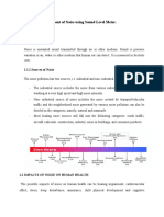 Measurement of Noise Using Sound Level Meter