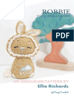 Foxy Crochet ROBBIE THE LIONHEAD BUNNY