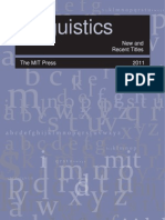 Linguistics: New and Recent Titles The MIT Press 2011