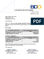 Certificate of Deposit (Bdo)