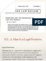 Hart Positivism and The Separation of Law and Morals Summary