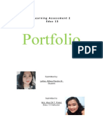 Portfolio: Learning Assessment 2 Educ 13