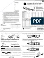 Installation Instructions For E Type Cable Glands in Ex Atmospheres