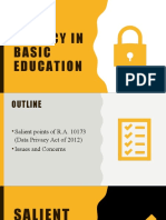 Data Privacy in Basic Education