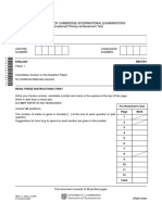 University of Cambridge International Examinations Cambridge International Primary Achievement Test