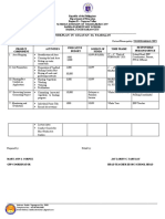 Workplan in Gulayan Sa Paaralan: RD TH