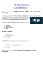 Financial Management MCQ