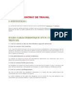 Contrat de Travail: I - Définition