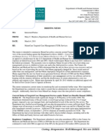 Briefing Memo On Maine Targeted Case Management Appeal To Federal Decision To Pay Back $29.7 For Medicaid Fraud in Child Welfare