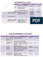 Plan de Desarrollo de Las Clases