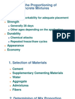 Factors in The Proportioning of Quality Concrete Mixtures: Workability Strength