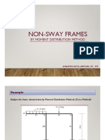 Non-Sway Frames: by Moment Distribution Method