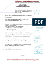 Work Sheet SUBJECT-Maths: Chapter 5: Lines and Angles Class - Vii