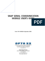 Snap Serial Communication Module User'S Guide: Form 1191-050929-September 2005