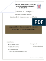 La Procedure de Sauvgarde en Droit Marocain Et en Droit Compare