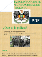 La Policia Boliviana en El Estado Plurinacional de