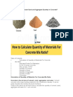 How To Calculate Cement Sand and Aggregate Quantity in Concrete