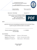 Etude Des Moisissures Potentiellement Productrices de Mycotoxines Isolées À Partir Des Grains de Blé Dur (Traités Et Non Traités)