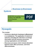 Module 3 - Electronic Business (E-Business) Systems