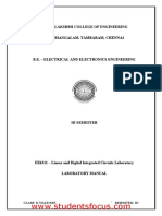 Ee6311 Ldic Lab Manual 2013 Regulation