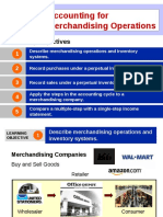 Accounting For Merchandising Operations: Learning Objectives