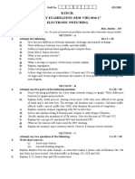 B.Tech. Theory Examination (Sem-Viii) 2016-17 Electronic Switching