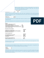 Process Costing Short Quiz