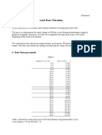 IB Chemistry SL Lab Report: Acid Base Titration