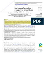 Skelton Et Al. - Predicting Manufacturing Employee Turnover Intenti