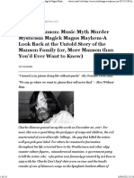 Charles Manson Music Myth Murder Mysticism Magick Magus Mayhem-A Look Back at The Untold Story of The Manson Family (Or, More Manson Than You'd Ever Want To Know)