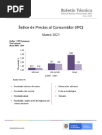 Boletín Técnico: Índice de Precios Al Consumidor (IPC)