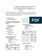 Determinación Del Gradiente y Tiempo Optimo de Floculacion