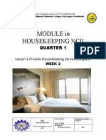 Module in Housekeeping Ncii: Quarter 1