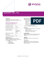 ADOGEN® 462-75%: Chemical and Physical Properties (Not Part of Specifications)