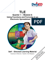 Quarter 1 - Module 6:: Using Functions and Formulas in An Electronic Spreadsheet Tool