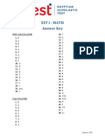 EST 1 - Math - Answer Key