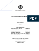 Solar Refrigeration For Vaccine: Report Assignment 1