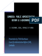 Cambodia: Public Administrative Cambodia: Public Administrative Reform & E Reform & E - Government Government